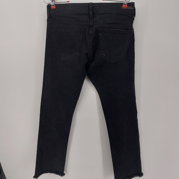 Pilcro Mid-Rise Slim Straight Jeweled Denim Jeans Size 28 - Picture 10 of 14